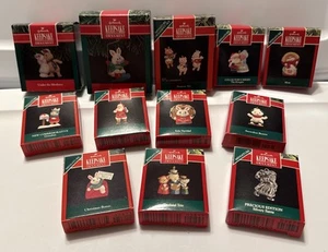 Vintage Hallmark Keepsake miniature ornaments Lot 1990s New In Box Christmas - Picture 1 of 6