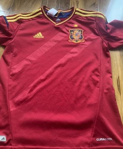 SPAIN 2012 2013 HOME ESPANIA FOOTBALL SHIRT SOCCER JERSEY 12 year old ADIDAS - Picture 1 of 5
