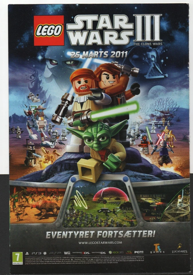 LEGO ADVERTISING INSERTS # 1-1821 # STAR WARS III  # 2011 # - Image 1 of 1