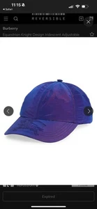 BurberryEquestrian Knight Design Iridescent Adjustable Baseball Cap - Picture 1 of 8