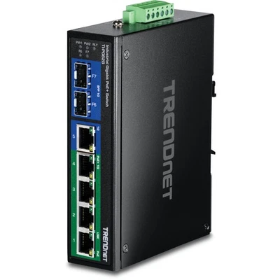 7-Port Industrial Gigabit PoE+ DIN-Rail Switch (12 – 56V), TI-PG62B, 4 x Giga... - Image 1 of 4