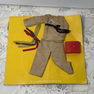 Vintage 1970s Action Joe Martial Arts Outfit Hong Kong Carded Karate Gi Belts - Picture 1 of 2