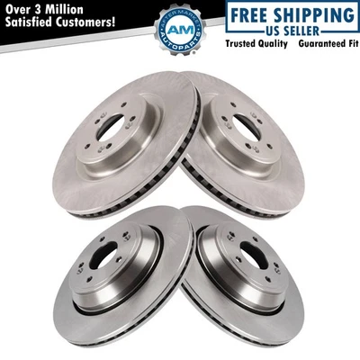 Brake Rotors Set Fits 2020-2023 Genesis G70 2022 Kia Stinger - Image 1 of 4