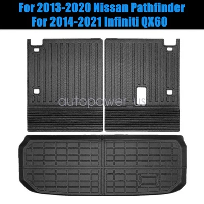 Para Nissan Pathfinder 2013-2020 / Infiniti QX60 2014-2021 TPE maletero revestimiento de carga Foto 1 de 4