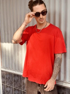 Camiseta GUCCI Camiseta Top Hombre Auténtica Roja Logo Algodón Talla XXL Foto 1 de 4