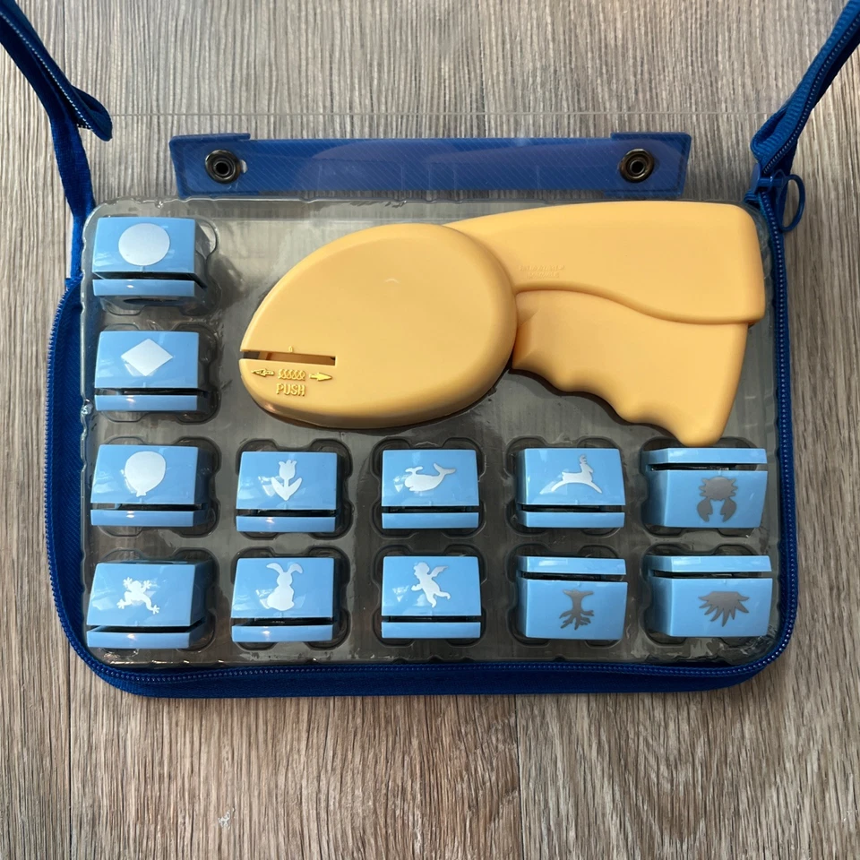 Kraftix Magnetic Paper Punch Kit – 12 Interchangeable Paper Hole Punches Case - Image 1 of 4