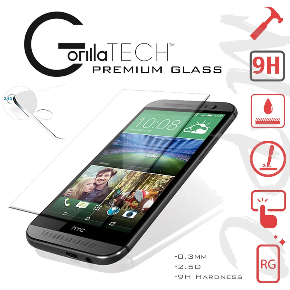 Genuine Gorilla Tempered Glass Film Screen Protector For HTC 10 & 10 LifeStyle - Image 1 of 4