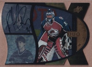 1997-98 SPx DuoView Autographs #5 Patrick Roy AUTO /100 - Colorado Avalanche