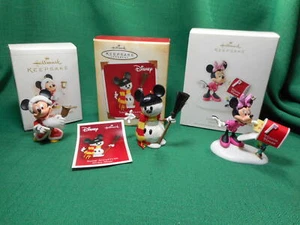 3 Hallmark Disney Ornaments Mickey and Minnie - Picture 1 of 4
