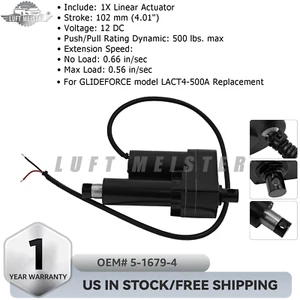 NEW LINEAR ACTUATOR 4.01" STROKE 500 LBS 12 VDC Retracted Length 10.24" 5-1679-4 - Picture 1 of 17