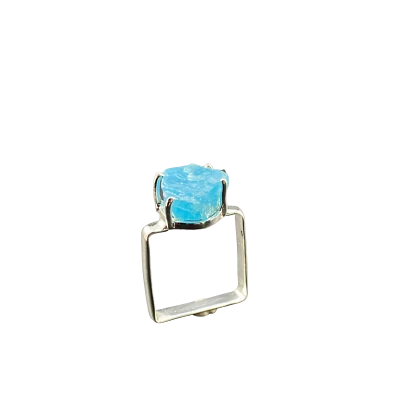 Moda Positano Gioielli - Collezione Zaffiro - Anello  Ag 925 con Apatite Neon - Immagine 1 di 4