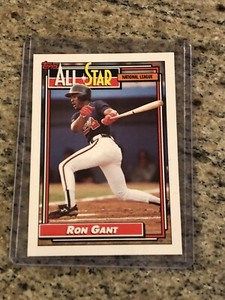 1992 Topps Baseball Card All Star Ron Gant Atlanta Braves MLB Near Mint !!!