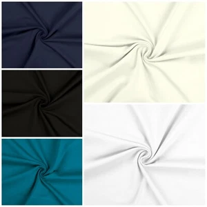 Plain Cotton stretch Jersey knit dress baby grow T-shirt fabric 155cm Wide M1654 - Picture 1 of 6