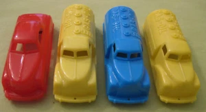 4 1940's Renwall Plastic Trucks and Car - Picture 1 of 5