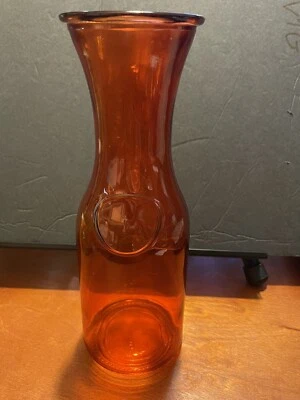 Carafe Red clear glass pitcher/ Decanter jar- Vase, Home Table decor- crafts - Image 1 of 4