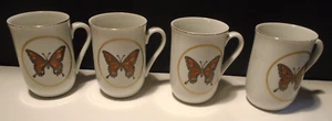 Otagiri Monarch Schmetterling Kaffeetassen 8 Unzen 4er Set Made in Japan - Bild 1 von 8