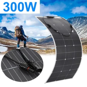 300W Flexible Solar Panel 12V Mono RV Caravan Camping Portable Battery Charging - Picture 1 of 12