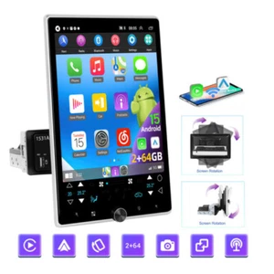 64G Android 15 Wireless Carplay Autoradio GPS Navi 1DIN 10.4" Drehbar Bildschirm - Bild 1 von 22