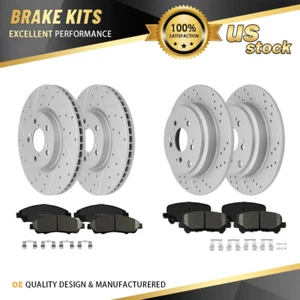 Front Rear Disc Rotors Brake Pads Kit for 2009 - 2013 Honda Pilot Acura MDX ZDX - Picture 1 of 6