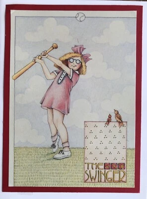 Mary Engelbreit Handmade Greeting Card-The Swinger - Image 1 of 3