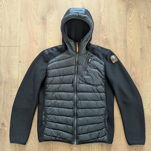 Parajumpers Nolan Black Hybrid Hooded Down Jacket Size XL Casual Outdoor - Picture 1 of 22