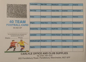 Farbe Fußball Rubbelkarten Spendenaktion Charity Event 40 Teams #SchnäppchenTrend - Bild 1 von 2