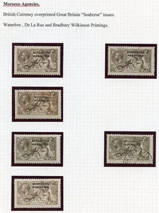 Morocco Agencies/British Levant SUPERB 1914-1934 MH/used opt. GB “Seahorses" lot - Picture 1 of 11