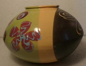 KÜNSTLER DANIEL LASSER KERAMIK GLOBUS VASE - Bild 1 von 13