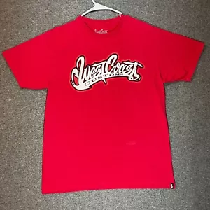 WEST COAST CUSTOM Shirt Adult Large Red Short Sleeve Pullover Crewneck Tee Mens. - Picture 1 of 9