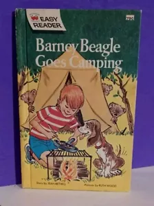 VINTAGE CHILDREN'S BOOK-Barney Beagle Goes Camping-Easy Reader- Wonder Book 1970 - Picture 1 of 15