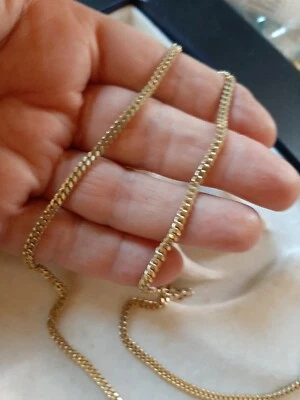 COLLANA ARGENTO 835 DORATO  MAGLIA   UNISEX VINTAGE CM 49  GR. 12,86 MASSICCIA  - Immagine 1 di 4