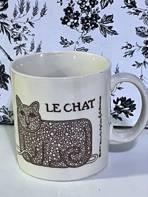 Vintage Taylor & Ng Cat Mug - Le Chat 1978 San Francisco Japan - Image 1 of 4