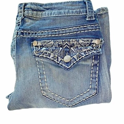 Женские джинсы Paisley Sky с 8 украшенными карманами выцветшие ботинки фактического покроя 31 x 30 - Изображение 1 из 4