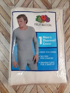 Camisa térmica Fruit Of The Loom para hombre mediana blanca larga Johns  - Imagen 1 de 4