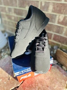 Fila Womens Machu Black Casual Shoes Sneakers Size 10 New Fast Shipping - Picture 1 of 7