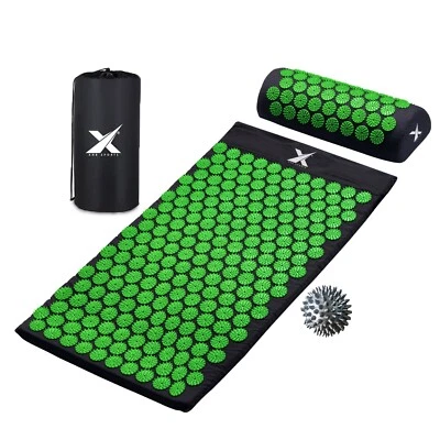 XN8 SPORTS XN8 Acupressure Body Mat Pillow Set Acupuncture Back Neck Stress Relief Massage