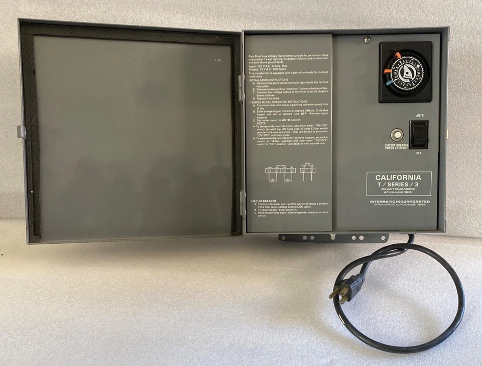 Intermatic таймер панели управления с 300 Вт трансформатор 120V 12V - Изображение 1 из 4