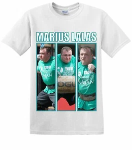 Camiseta blanca del hombre más fuerte del mundo - Marius Lalas Tri-Image (XL) ACLARAMIENTO - Imagen 1 de 2