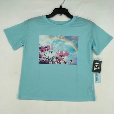 Pijama de salón Art Class para niñas talla XL azul claro floral manga corta de ensueño Foto 1 de 4