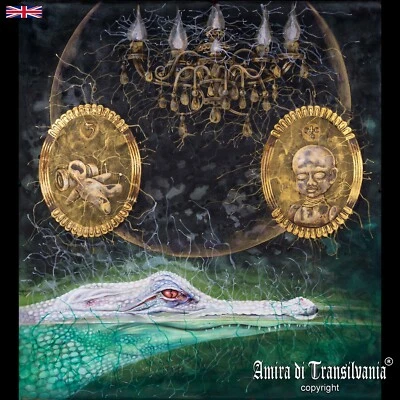 Retrato de animal de cocodrilo arte contemporáneo pintura lienzo firmado artista famoso Foto 1 de 4