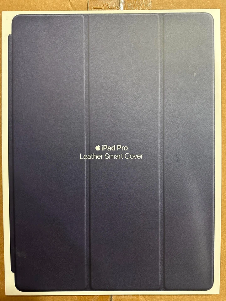 Brand New Apple iPad Pro Leather Smart Cover, 12.9 inches, Midnight Blue - Image 1 of 4
