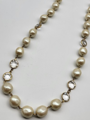 Set lunetta vintage GIVENCHY cristallo finta perla barocca splendida sposa