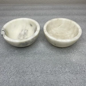 Small Solid Marble Dip Bowls White/Gray - Picture 1 of 6