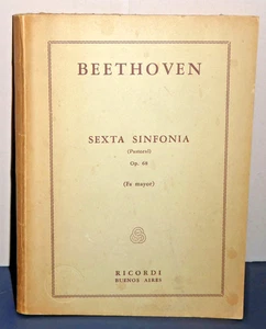 Beethoven Sexta Sinfonia Sechste Symphonie Pastoral Op. 68 Miniaturbuch 1953 - Bild 1 von 5