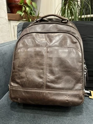 Nueva Mochila de Cuero Frye Logan Multi Cremallera Nueva con Etiquetas en Color Pizarra  Foto 1 de 4