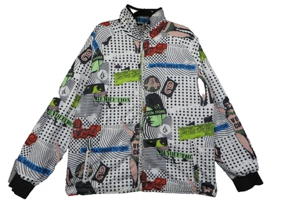 VTG Volcom Jacket Men XL Y2K White Multicolor Thermonite All Over Print Graphic - Image 1 of 4