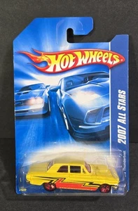 2007 Hot Wheels, Yellow, FORD THUNDERBOLT, All Stars, Card #143, DAMAGED Blister - Picture 1 of 6