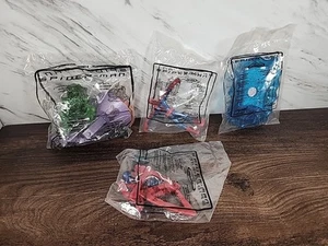 ☆LOT-4☆ ~SPIDER-MAN toy set Original movie Marvel Hardees 2002~ ☆FULL-SET☆ - Picture 1 of 9