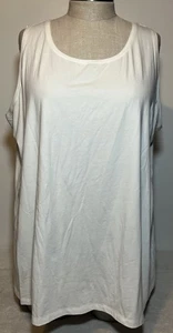 Camiseta sin mangas elástica blanca para mujer Catherines Suprema Collections 4X 30/32W - Imagen 1 de 6