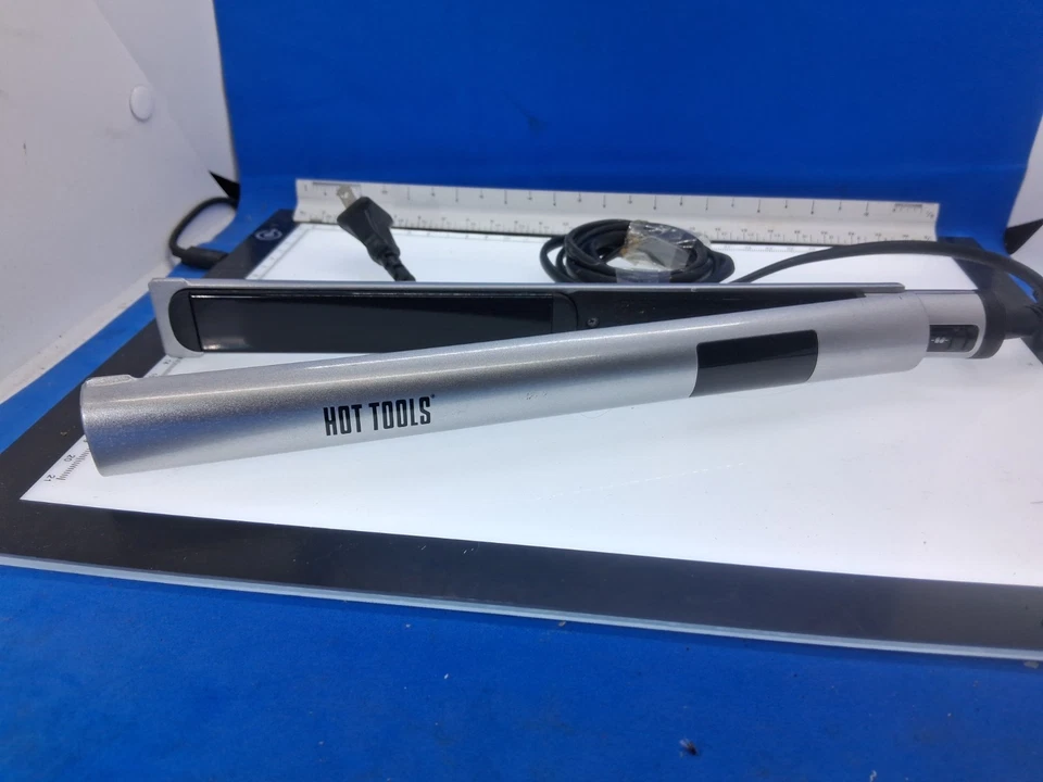 Alisador de ferro Hot Tools Pro Signature cabelo liso prata B - Imagem 1 de 4